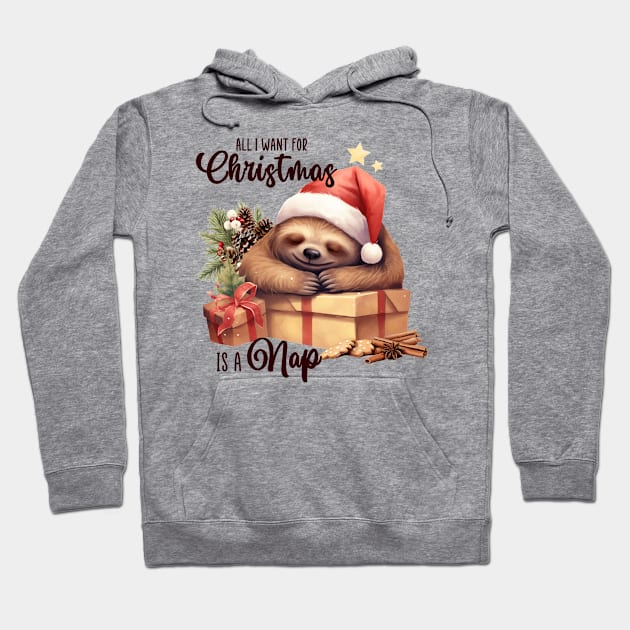All I want for christmas is a nap Hoodie by MZeeDesigns